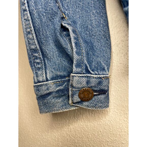 Vintage Kids Sears Bristol Blues Trucker Jean Jacket w/ Lightening Bolt 10-12/M - Picture 10 of 10